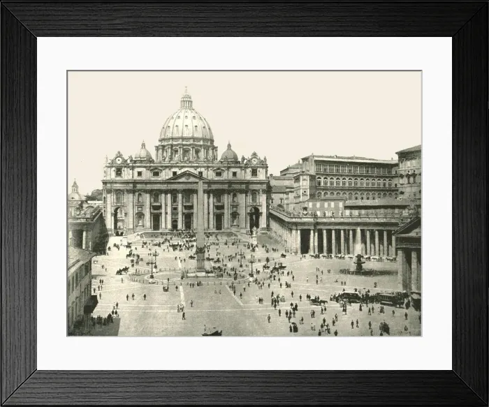 Framed Print : St Peters Basilica and the Vatican, Rome, Italy, 1895. Creator: W &s Ltd Framed Print : St Peters Basilica and the Vatican, Rome, Italy, 1895. Creator: W &s Ltd