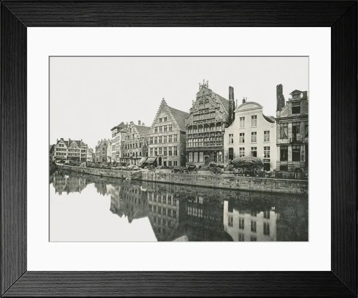 Framed Print : On the Bank of the Scheldt, Ghent, Belgium, 1895. Creator: Unknown Framed Print : On the Bank of the Scheldt, Ghent, Belgium, 1895. Creator: Unknown