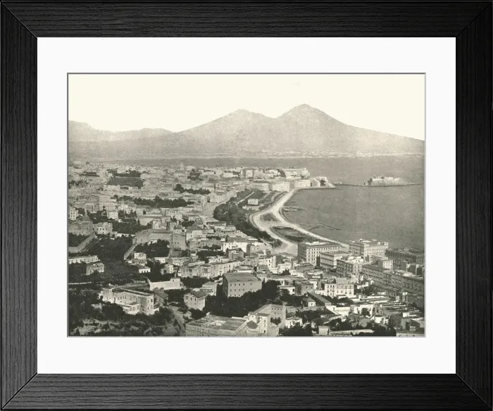 Framed Print : The City, Bay and Vesuvius, Naples, Italy, 1895. Creator: Unknown Framed Print : The City, Bay and Vesuvius, Naples, Italy, 1895. Creator: Unknown