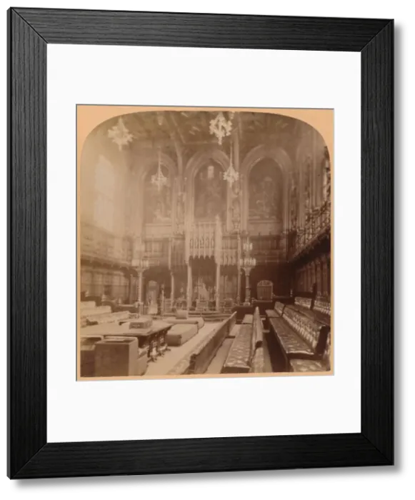 Framed Print : House of Lords, Houses of Parliament, London, England, 1900. Creator: Underwood & Underwood Framed Print : House of Lords, Houses of Parliament, London, England, 1900. Creator: Underwood & Underwood