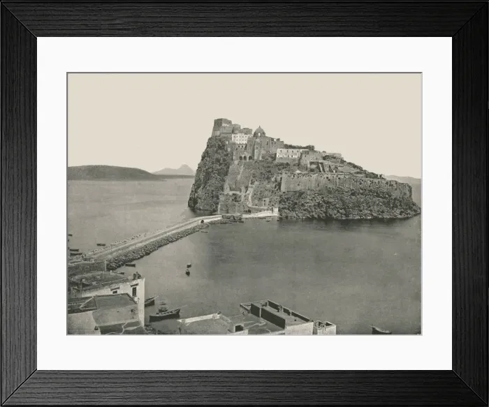 Framed Print : Aragonese Castle, Ischia, Italy, 1895. Creator: W &s Ltd Framed Print : Aragonese Castle, Ischia, Italy, 1895. Creator: W &s Ltd