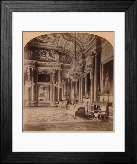 Framed Print : The Queens Gorgeous Blue Room, Buckingham Palace, London, England, 1900. Creator Framed Print : The Queens Gorgeous Blue Room, Buckingham Palace, London, England, 1900. Creator