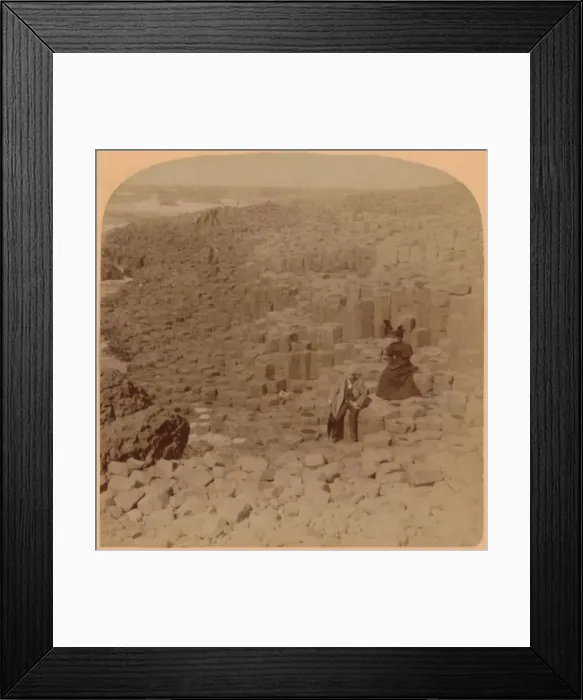 Framed Print : Wonderful Giants Causeway, County Antrim, Ireland, 1899. Creator: Underwood & Underwood Framed Print : Wonderful Giants Causeway, County Antrim, Ireland, 1899. Creator: Underwood & Underwood