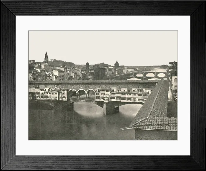Framed Print : The Ponte Vecchio, Florence, Italy, 1895. Creator: W &s Ltd Framed Print : The Ponte Vecchio, Florence, Italy, 1895. Creator: W &s Ltd