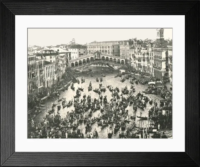 Framed Print : Fete Day on the Grand Canal, Venice, Italy, 1895. Creator: Unknown Framed Print : Fete Day on the Grand Canal, Venice, Italy, 1895. Creator: Unknown