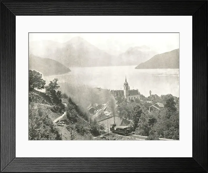 Framed Print : The Rigi railway, Vitznau, Switzerland, 1895. Creator: Unknown Framed Print : The Rigi railway, Vitznau, Switzerland, 1895. Creator: Unknown