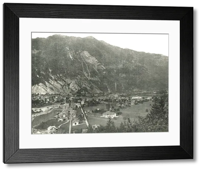 Framed Print : General view of the town of Interlaken, Switzerland, 1895. Creator: Unknown Framed Print : General view of the town of Interlaken, Switzerland, 1895. Creator: Unknown