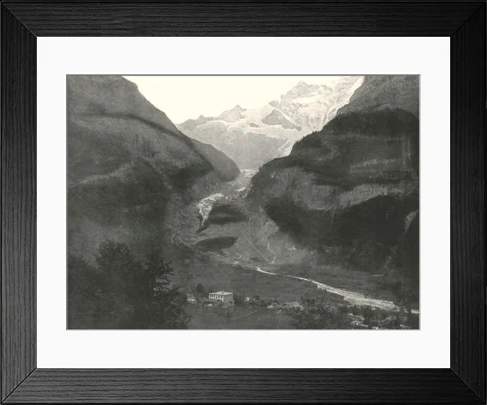 Framed Print : The valley, Grindenwald, Switzerland, 1895. Creator: Unknown Framed Print : The valley, Grindenwald, Switzerland, 1895. Creator: Unknown
