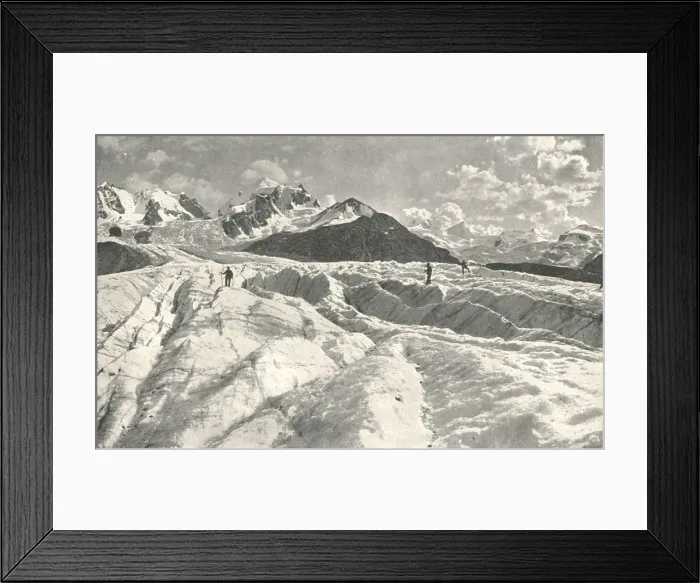 Framed Print : Roseg Glacier near Pontresina, Engadine, Switzerland, 1895. Creator: Unknown Framed Print : Roseg Glacier near Pontresina, Engadine, Switzerland, 1895. Creator: Unknown