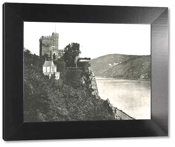 Rheinstein Castle on the river Rhine, Germany, 1895. Creator: Francis Frith & Co