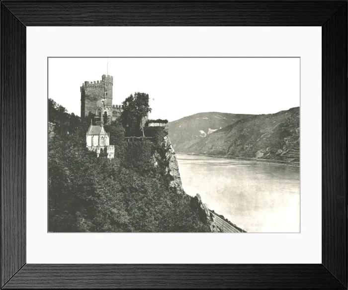 Framed Print : Rheinstein Castle on the river Rhine, Germany, 1895. Creator: Francis Frith & Co Framed Print : Rheinstein Castle on the river Rhine, Germany, 1895. Creator: Francis Frith & Co