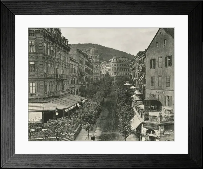 Framed Print : Parkstrasse, Carlsbad, Czechoslovakia, 1895. Creator: Unknown Framed Print : Parkstrasse, Carlsbad, Czechoslovakia, 1895. Creator: Unknown