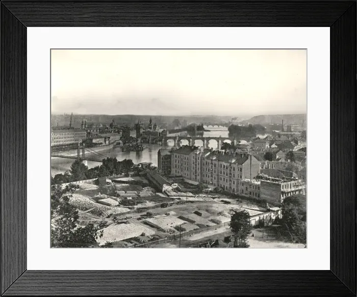 Framed Print : View of the city of Prague, Czechoslovakia, 1895. Creator: Unknown Framed Print : View of the city of Prague, Czechoslovakia, 1895. Creator: Unknown