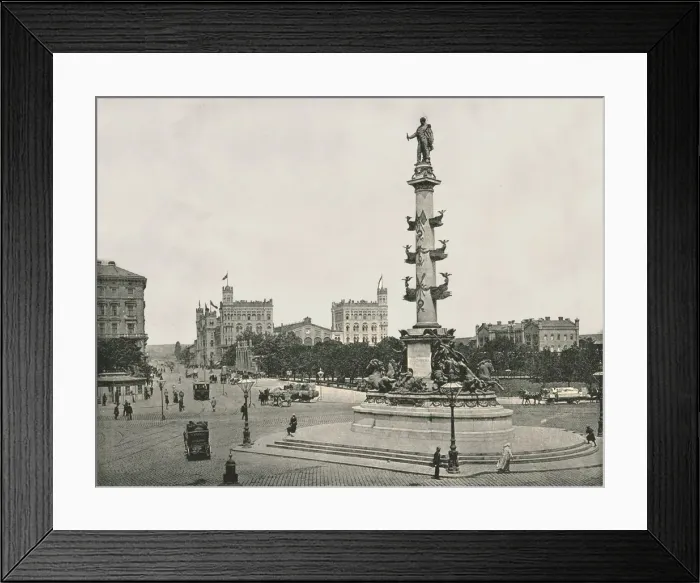 Framed Print : Monument to Wilhelm von Tegetthoff on the Praterstern, Vienna, Austria, 1895. Creator: Unknown Framed Print : Monument to Wilhelm von Tegetthoff on the Praterstern, Vienna, Austria, 1895. Creator: Unknown