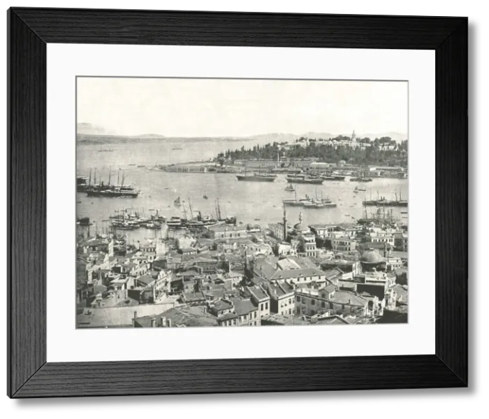 Framed Print : The entrance to the Golden Horn, Constantinople, Ottoman Empire, 1895. Creator: W &s Ltd Framed Print : The entrance to the Golden Horn, Constantinople, Ottoman Empire, 1895. Creator: W &s Ltd
