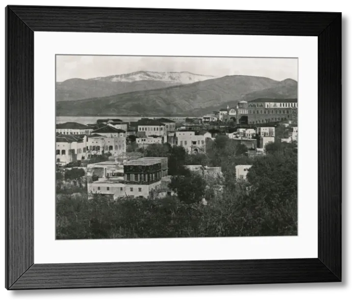 Framed Print : View of the city with Mount Lebanon, Beirut, 1895. Creator: W &s Ltd Framed Print : View of the city with Mount Lebanon, Beirut, 1895. Creator: W &s Ltd