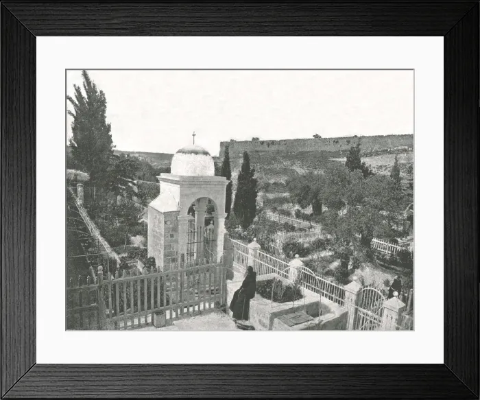 Framed Print : The Garden of Gethsemane, Jerusalem, Palestine, 1895. Creator: W &s Ltd Framed Print : The Garden of Gethsemane, Jerusalem, Palestine, 1895. Creator: W &s Ltd