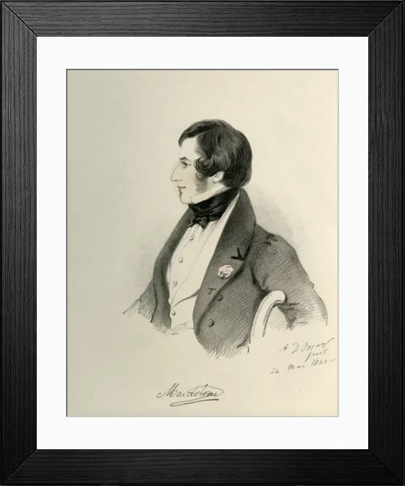Framed Print : Viscount Maidstone, 1840. Creator: Richard James Lane Framed Print : Viscount Maidstone, 1840. Creator: Richard James Lane