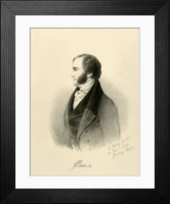 Framed Print : Lord George Bentinck, 1840. Creator: Richard James Lane Framed Print : Lord George Bentinck, 1840. Creator: Richard James Lane