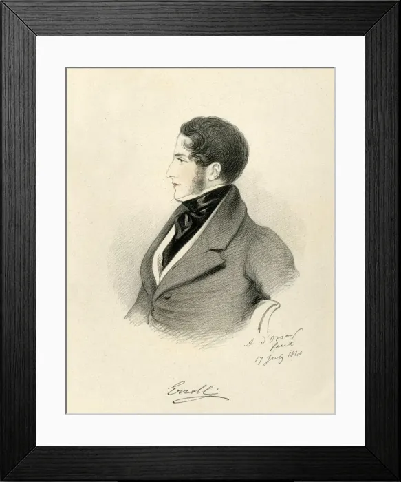Framed Print : The Earl of Erroll, 1840. Creator: Richard James Lane Framed Print : The Earl of Erroll, 1840. Creator: Richard James Lane