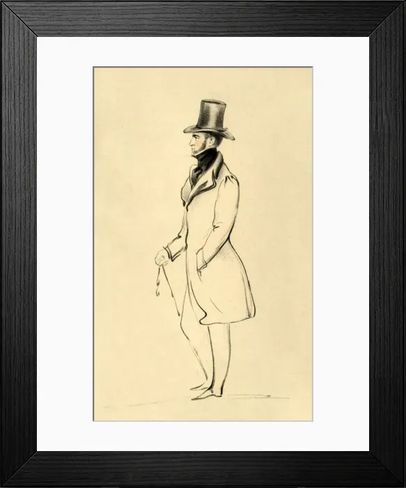 Framed Print : A Pembrokeshire Man - The Earl of Pembroke, c1841. Creator: Richard James Lane
