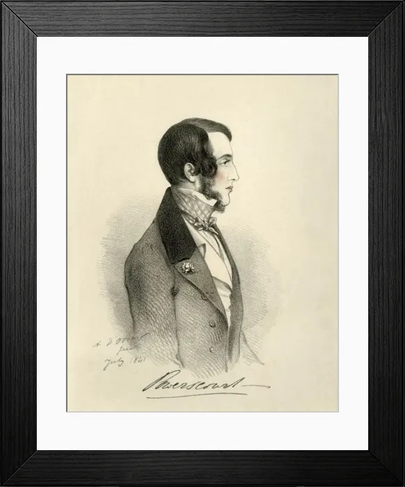 Framed Print : Viscount Powerscourt, 1841. Creator: Richard James Lane Framed Print : Viscount Powerscourt, 1841. Creator: Richard James Lane