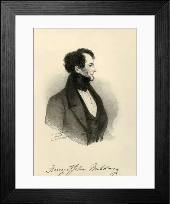 Framed Print : Sir Henry St. John Mildmay, 1841. Creator: Richard James Lane Framed Print : Sir Henry St. John Mildmay, 1841. Creator: Richard James Lane