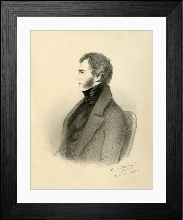 Framed Print : Admiral Rous, 1842. Creator: Richard James Lane Framed Print : Admiral Rous, 1842. Creator: Richard James Lane