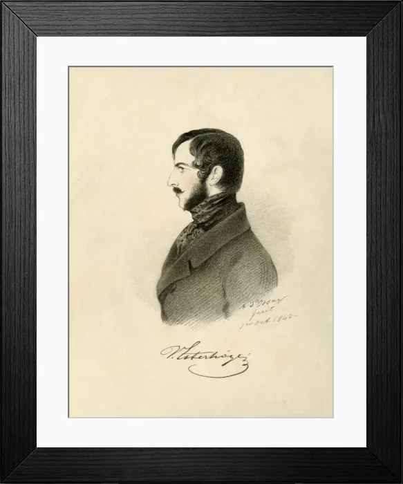 Framed Print : Count Valentin Esterhazy, 1842. Creator: Alfred d Orsay Framed Print : Count Valentin Esterhazy, 1842. Creator: Alfred d Orsay