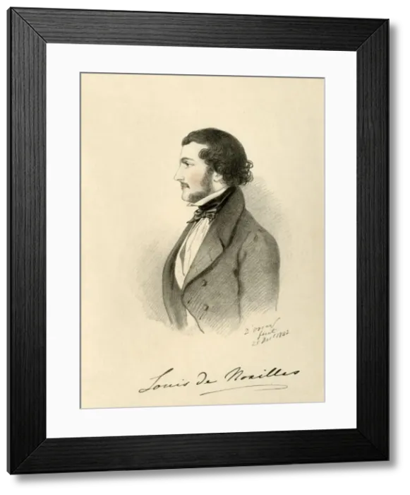 Framed Print : Louis de Noailles, 1842. ???? Creator: Alfred d Orsay Framed Print : Louis de Noailles, 1842. ???? Creator: Alfred d Orsay