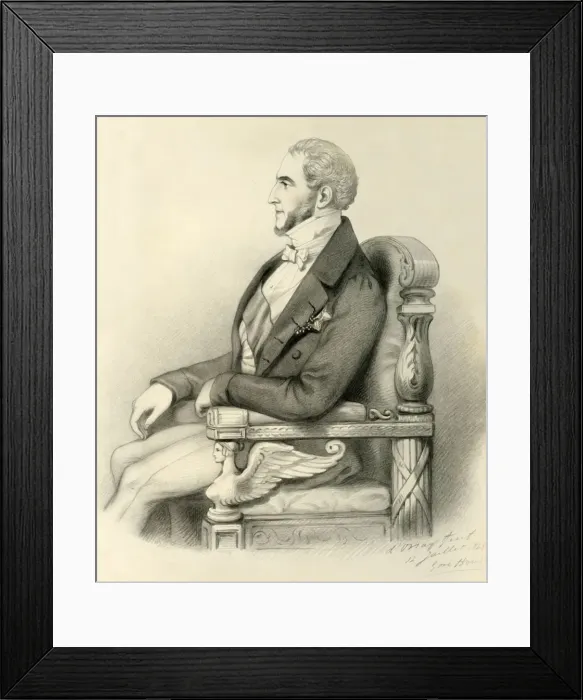 Framed Print : Le Duc de Gramont, 1845. Creator: Alfred d Orsay Framed Print : Le Duc de Gramont, 1845. Creator: Alfred d Orsay