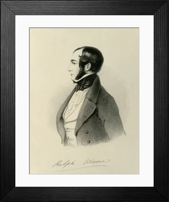 Framed Print : Ralph Osborne, 1846. Creator: Richard James Lane Framed Print : Ralph Osborne, 1846. Creator: Richard James Lane
