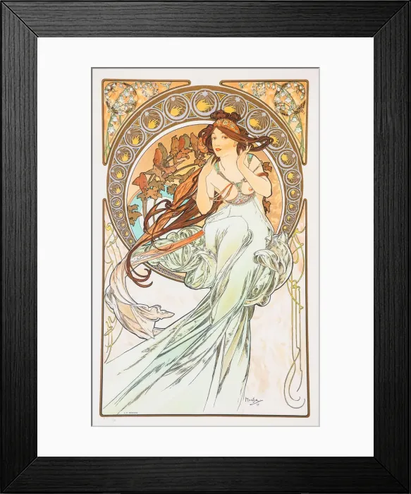 Framed Print : La Musica (From the series The Arts), 1898. Creator: Mucha, Alfons Marie (1860-1939) Framed Print : La Musica (From the series The Arts), 1898. Creator: Mucha, Alfons Marie (1860-1939)