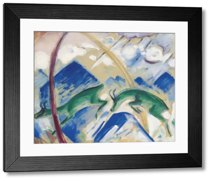 Framed Print : The chamois, 1911. Creator: Marc, Franz (1880-1916) Framed Print : The chamois, 1911. Creator: Marc, Franz (1880-1916)