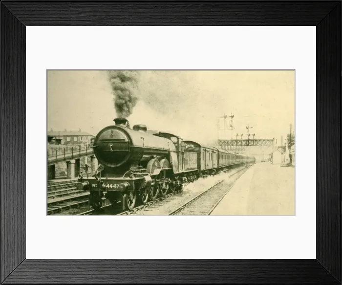 Framed Print : Edinburgh-London Express Leaving York, London and North Eastern Railway, 1930. Creator: H