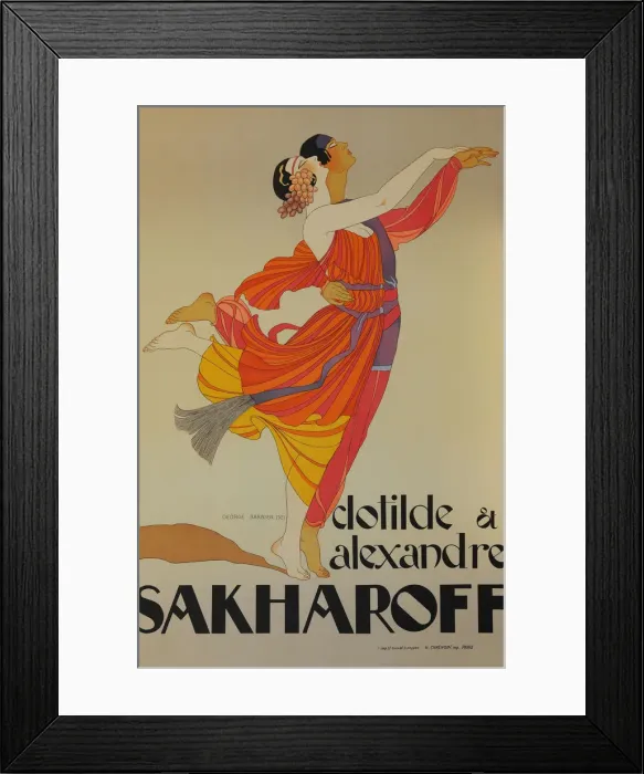 Framed Print : Clotilde et Alexandre Sakharoff, 1921. Creator: Barbier, George (1882-1932) Framed Print : Clotilde et Alexandre Sakharoff, 1921. Creator: Barbier, George (1882-1932)
