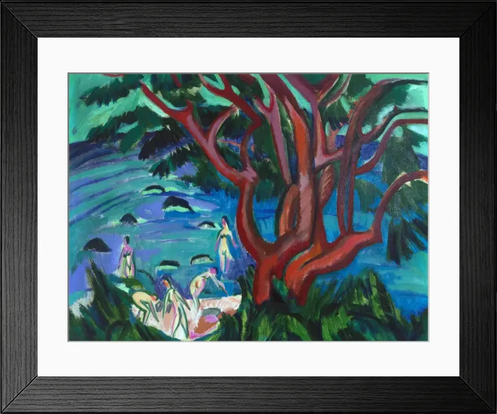 Framed Print : Red tree at the beach, 1913. Creator: Kirchner, Ernst Ludwig (1880-1938) Framed Print : Red tree at the beach, 1913. Creator: Kirchner, Ernst Ludwig (1880-1938)