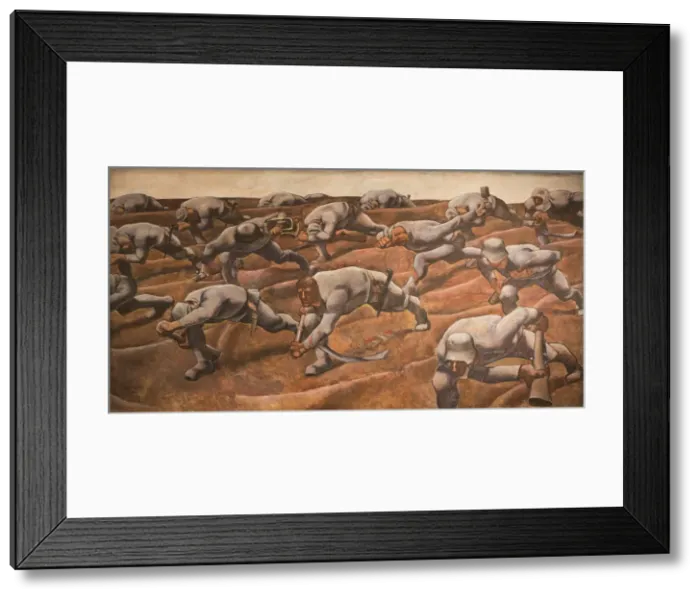 Framed Print : The Nameless, 1916. Creator: Egger-Lienz, Albin (1868-1926) Framed Print : The Nameless, 1916. Creator: Egger-Lienz, Albin (1868-1926)