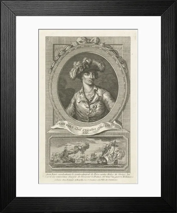Framed Print : Portrait of Jean Bart (1650-1702), 1694. Creator: Anonymous Framed Print : Portrait of Jean Bart (1650-1702), 1694. Creator: Anonymous