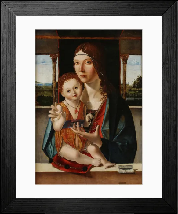 Framed Print : The Virgin and Child, 1480. Creator: Antonello da Messina (ca 1430-1479) Framed Print : The Virgin and Child, 1480. Creator: Antonello da Messina (ca 1430-1479)