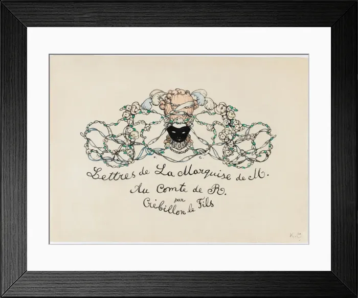Framed Print : Vignette from Le Livre de la Marquise, 1907. Creator: Somov, Konstantin Andreyevich (1869-1939) Framed Print : Vignette from Le Livre de la Marquise, 1907. Creator: Somov, Konstantin Andreyevich (1869-1939)