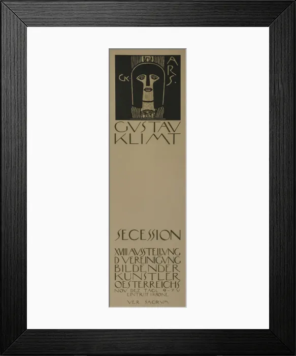 Framed Print : Poster for the Eighteenth Vienna Secession Exhibition, 1903. Creator: Klimt, Gustav (1862-1918) Framed Print : Poster for the Eighteenth Vienna Secession Exhibition, 1903. Creator: Klimt, Gustav (1862-1918)