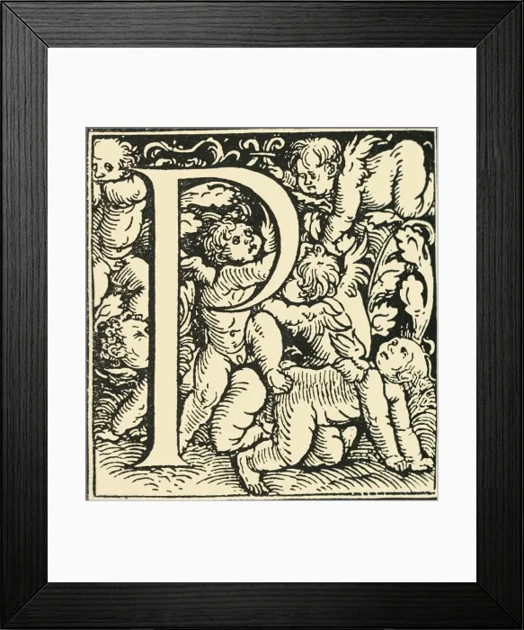 Framed Print : P - An Alphabet by Hans Weiditz, c1520-1521, (1908). Creator: Hans Weiditz Framed Print : P - An Alphabet by Hans Weiditz, c1520-1521, (1908). Creator: Hans Weiditz