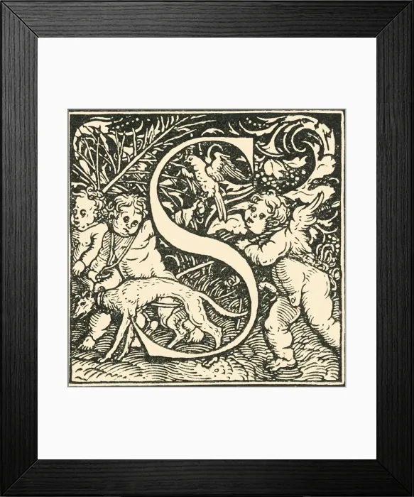 Framed Print : S - An Alphabet by Hans Weiditz, c1520-1521, (1908). Creator: Hans Weiditz Framed Print : S - An Alphabet by Hans Weiditz, c1520-1521, (1908). Creator: Hans Weiditz