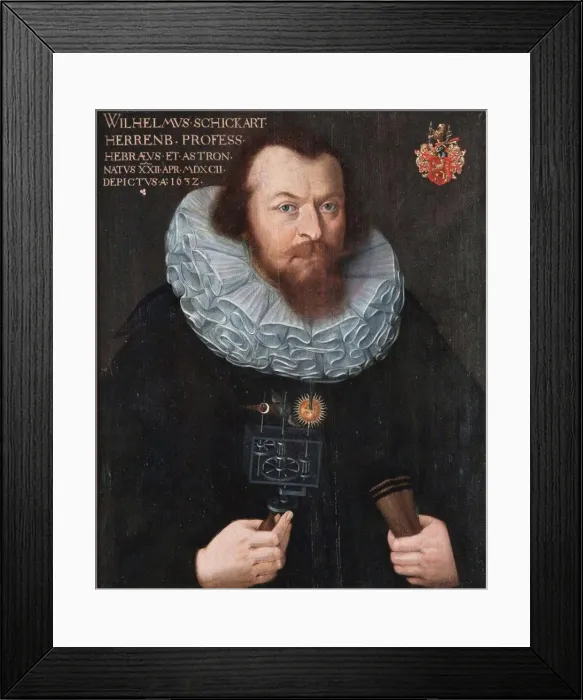 Framed Print : Portrait of Wilhelm Schickard (1592-1635), 1632. Creator: Anonymous Framed Print : Portrait of Wilhelm Schickard (1592-1635), 1632. Creator: Anonymous