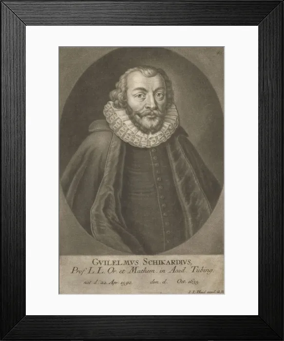 Framed Print : Portrait of Wilhelm Schickard (1592-1635). Creator: Anonymous Framed Print : Portrait of Wilhelm Schickard (1592-1635). Creator: Anonymous
