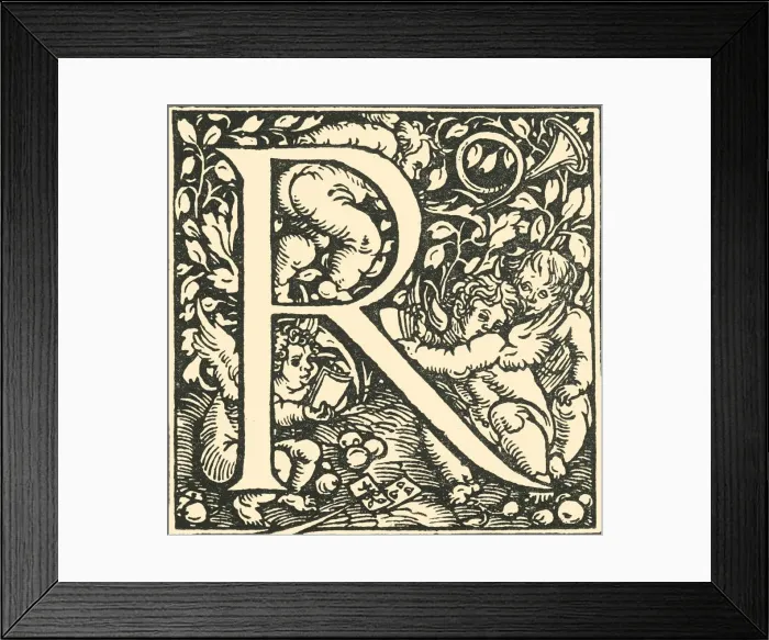 Framed Print : R - An Alphabet by Hans Weiditz, c1520-1521, (1908). Creator: Hans Weiditz