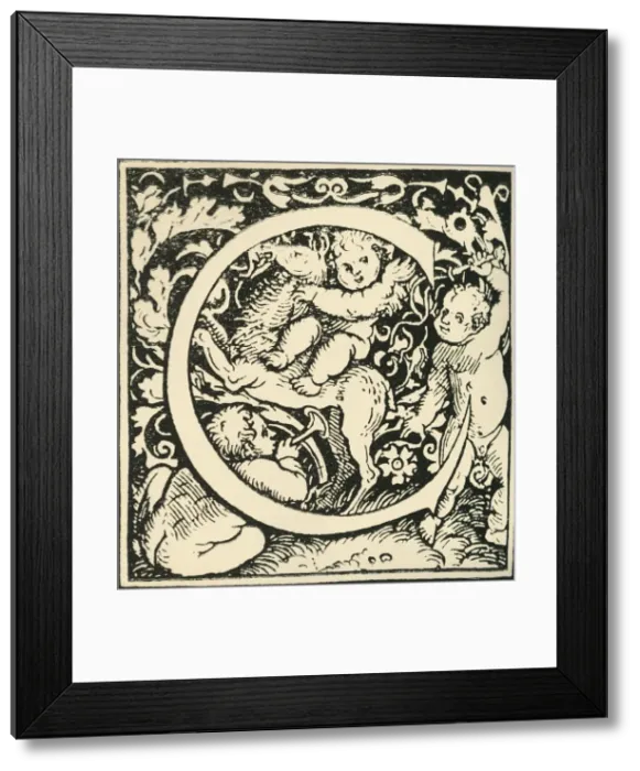 Framed Print : C - An Alphabet by Hans Weiditz, c1520-1521, (1908). Creator: Hans Weiditz Framed Print : C - An Alphabet by Hans Weiditz, c1520-1521, (1908). Creator: Hans Weiditz