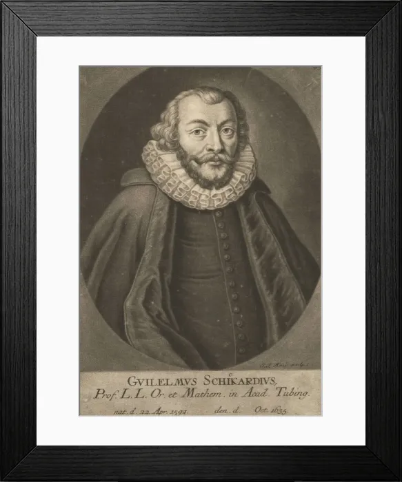 Framed Print : Portrait of Wilhelm Schickard (1592-1635). Creator: Anonymous Framed Print : Portrait of Wilhelm Schickard (1592-1635). Creator: Anonymous
