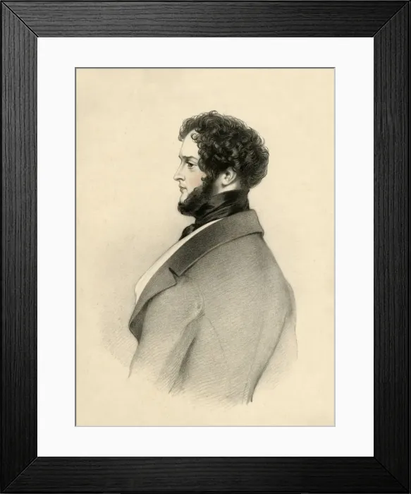 Framed Print : Alfred D Orsay, 1833. Creator: Richard James Lane Framed Print : Alfred D Orsay, 1833. Creator: Richard James Lane